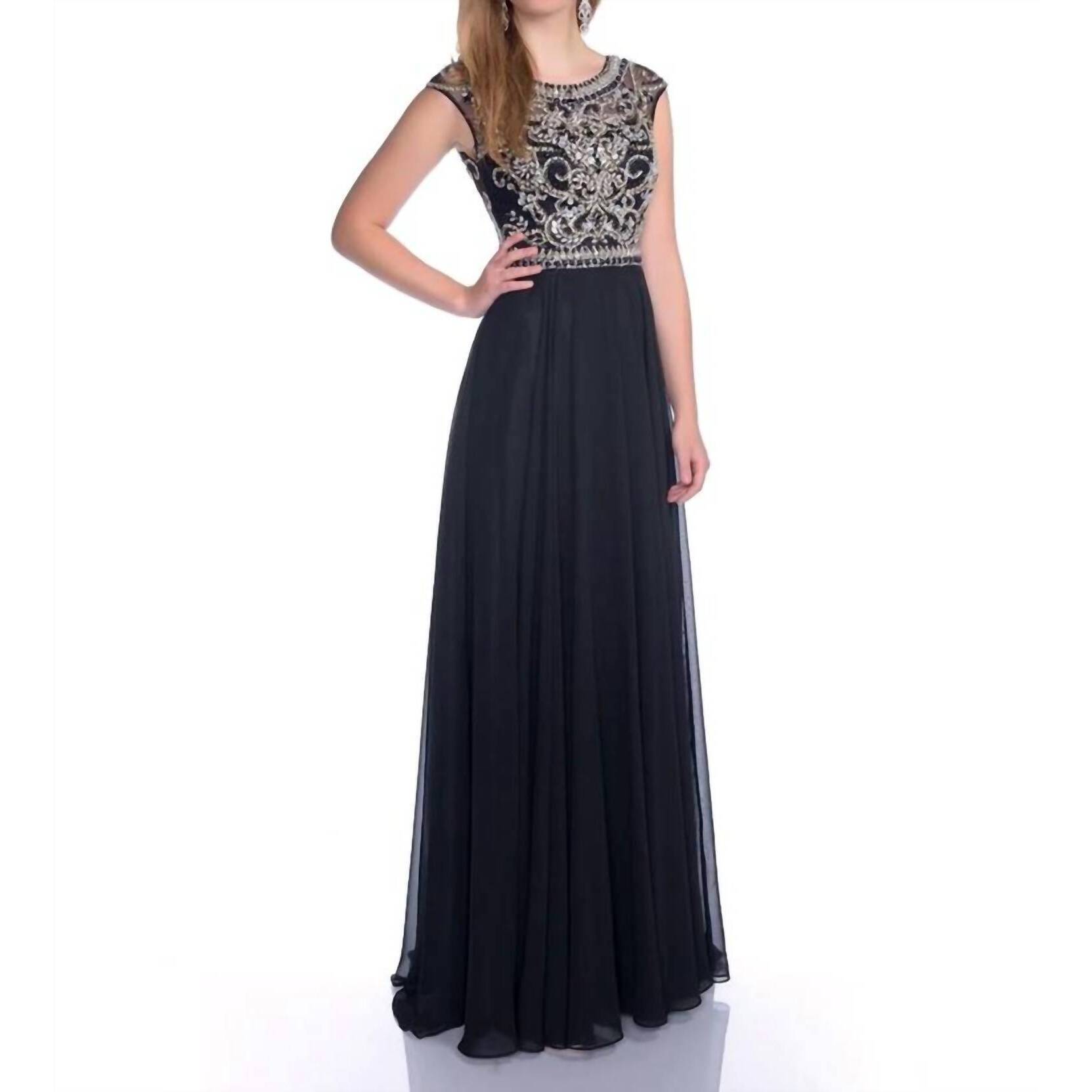 New Karishma Creations Envious Couture Sleeveless Maxi Dress In Black